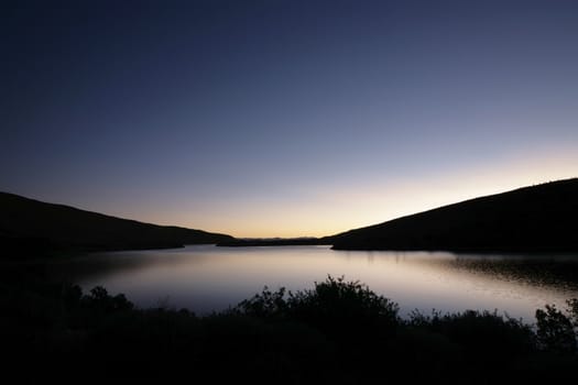 sunrise at a lake 