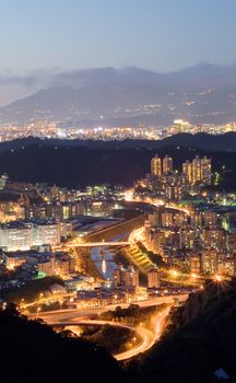 It is a beautiful night scene in Taipei.