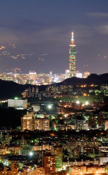 It is a beautiful night scene in Taipei.