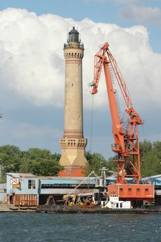 Lighthouse in Swinoujscie, Poland. July 2005.