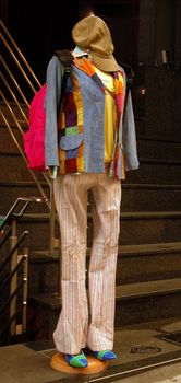 a mannequin wearing modern clothes          