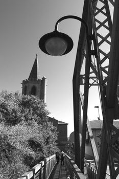 Image of a church in a village of navarra, spain