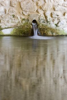 image of a fountain in a village of navarra spain