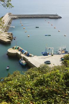 image of the boats in the marina in the Vasque Country