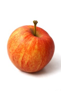 Red fresh apple on a white background