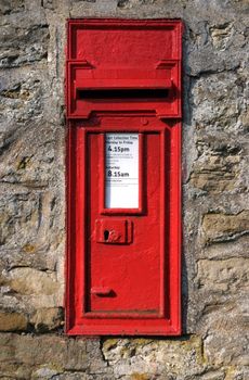 UK post box fixed into wall