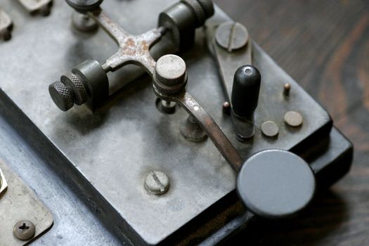 Antique telegraph can be used for communication themes or themes related to old and antique equipment.