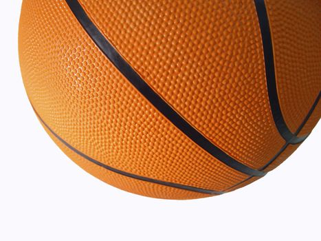 This is a photo of a basketball in high detail and isolated from the background                               