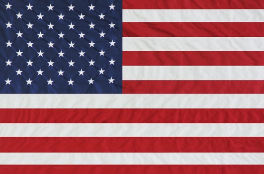 Perfect American flag. I photographed this flag which was hung vertically, then rotated to make it into a horizontal format image.