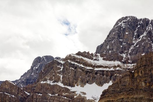 One of the mountains of the Canadian segment of the North American Rocky Mountains range