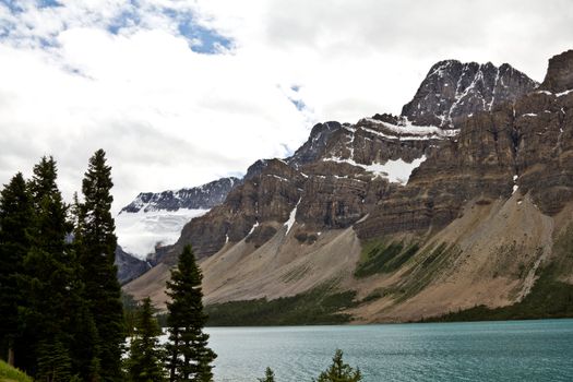 One of the mountains of the Canadian segment of the North American Rocky Mountains range