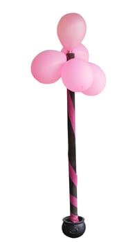 Pink Balloon Tree isolated with clipping path     