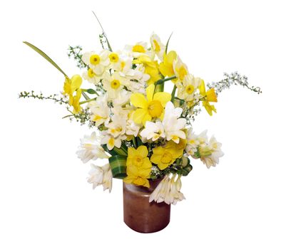 Spring Bouquet isolated with clipping path      