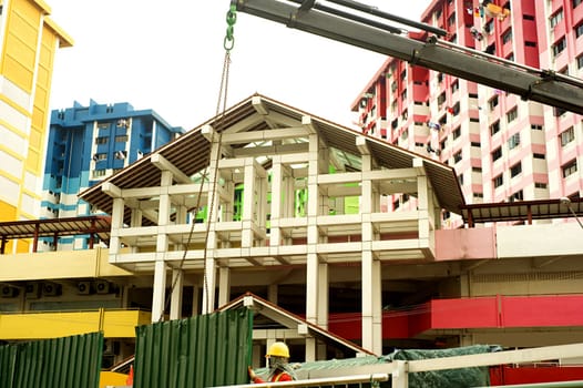 Construction activity in Singapore