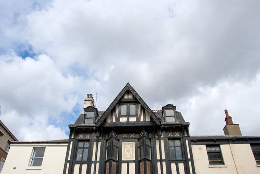 A Black and White Half Timbered Buildind in a Yorkshire City