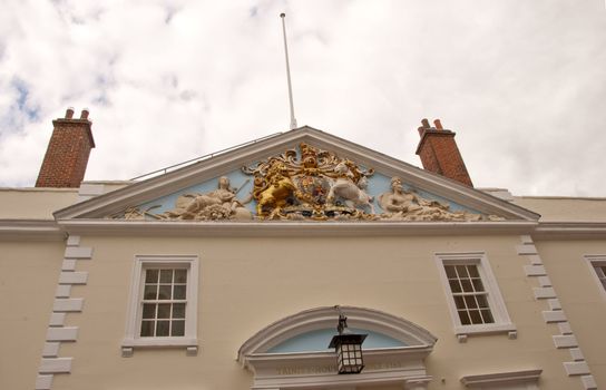 The Royal Coat of Arms of Great Britain on a Historic Building in Yorkshire