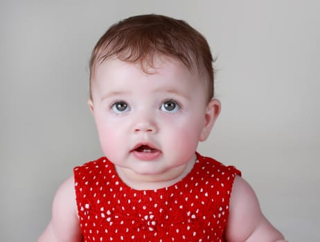 portrait of a cute 6 months baby girl