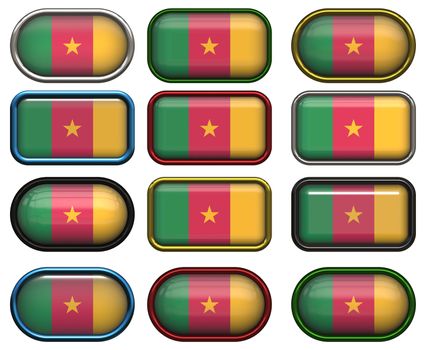 twelve buttons of the  Flag of Cameroon