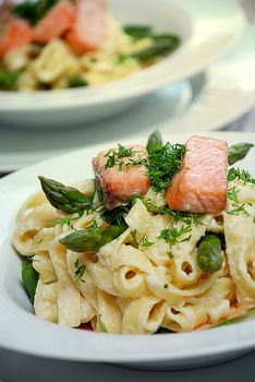 Smoked salmon pasta