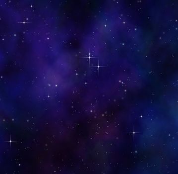 great artistic space background with flared stars