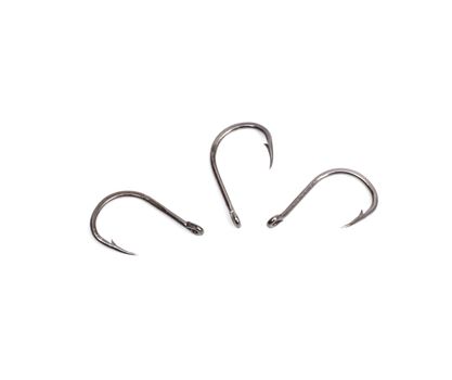 a fish hooks isolated on a white background 