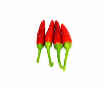 red hot chili pepper isolated on white 