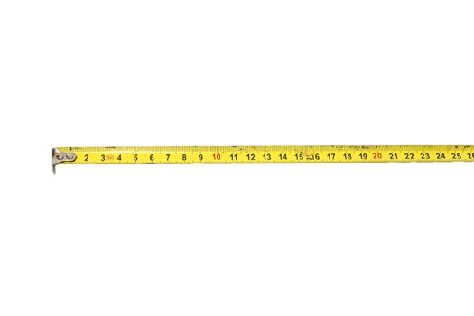 tape measure isolated on white background 