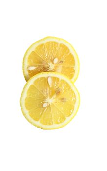 Lemon on the white background 