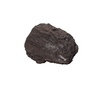 Coal on Isolated White Background 