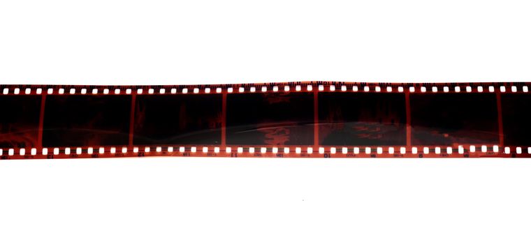 black photo film isolated on white background 