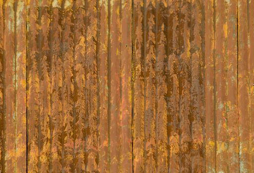 Rusty corrugated metal roof panel