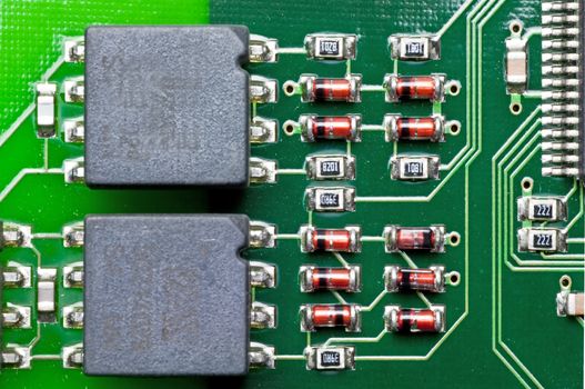 computer circuit board on an isdn-card