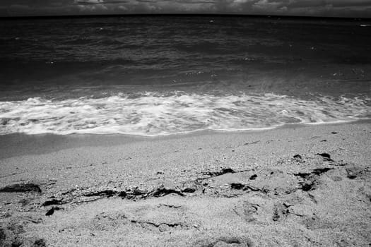 A seascape with beautiful and clear water.