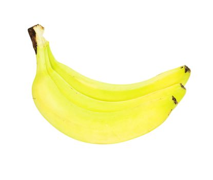 tree bananas isolated on white 