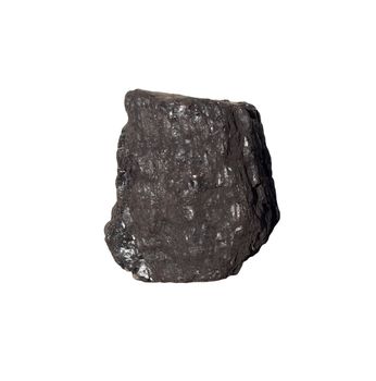 Coal on Isolated White Background 