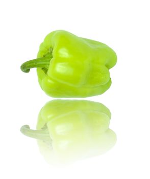 Green Pepper isolated on white background 