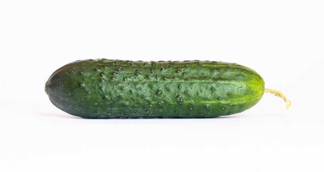 Single cucumber, isolated over white 