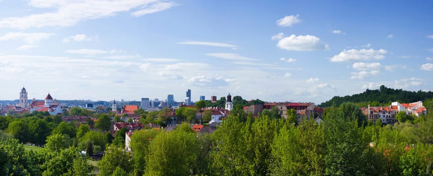 panorama of the city of Vilnius, Lithuania