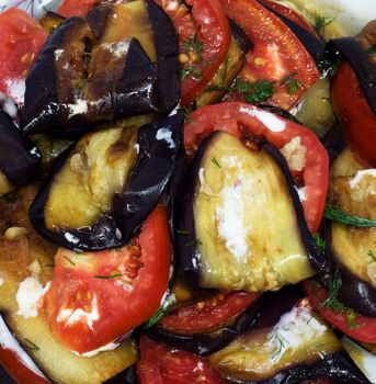 roasted eggplants with tomato