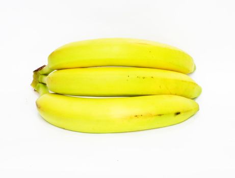 tree bananas isolated on white 