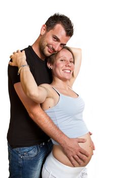 Happy pregnant couple