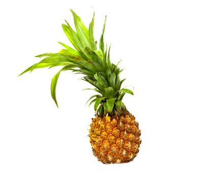 ripe pineapple isolated on white 