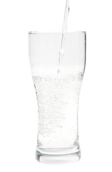 water in the glass, isolated