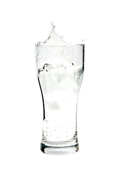 water in the glass, isolated