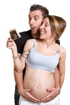 Happy pregnant couple