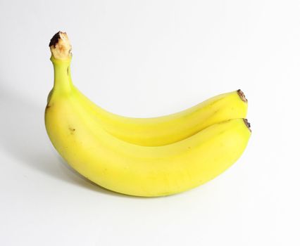 two bananas insulated on white background