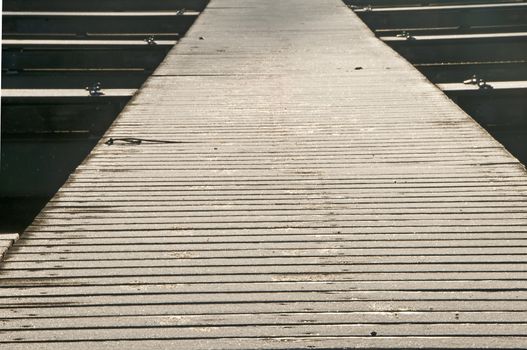 closeup of a footbridge