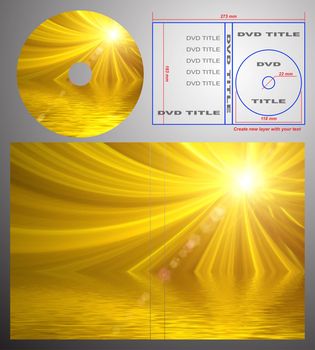 Abstract design template for dvd label and box-cover. Based on rendering of 3d fractal graphics. For using create new layer with your text.