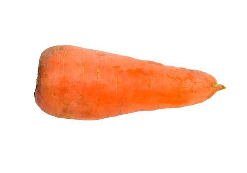 Ripe carrots isolated on a white background 