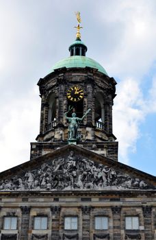 Royal palace in the city of Amsterdam, Netherlands.